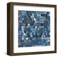 Cobalt Cobbles-Stacey Wolf-Framed Art Print