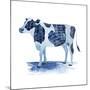 Cobalt Farm Animals I-Grace Popp-Mounted Art Print