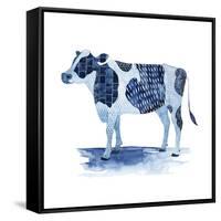 Cobalt Farm Animals I-Grace Popp-Framed Stretched Canvas