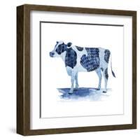 Cobalt Farm Animals I-Grace Popp-Framed Art Print