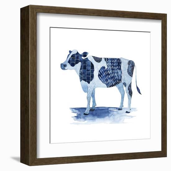 Cobalt Farm Animals I-Grace Popp-Framed Art Print