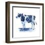 Cobalt Farm Animals I-Grace Popp-Framed Art Print