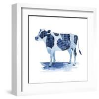 Cobalt Farm Animals I-Grace Popp-Framed Art Print