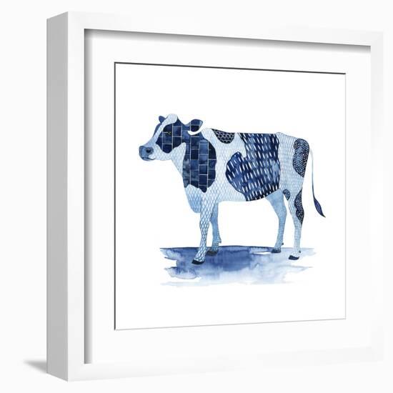 Cobalt Farm Animals I-Grace Popp-Framed Art Print