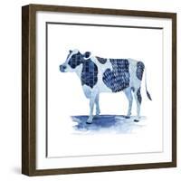 Cobalt Farm Animals I-Grace Popp-Framed Art Print