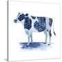 Cobalt Farm Animals I-Grace Popp-Stretched Canvas