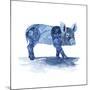 Cobalt Farm Animals II-Grace Popp-Mounted Art Print