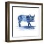 Cobalt Farm Animals II-Grace Popp-Framed Art Print