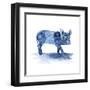 Cobalt Farm Animals II-Grace Popp-Framed Art Print