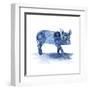 Cobalt Farm Animals II-Grace Popp-Framed Art Print