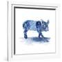 Cobalt Farm Animals II-Grace Popp-Framed Art Print