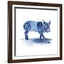 Cobalt Farm Animals II-Grace Popp-Framed Art Print