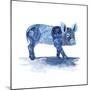 Cobalt Farm Animals II-Grace Popp-Mounted Art Print