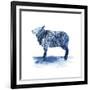 Cobalt Farm Animals III-Grace Popp-Framed Art Print