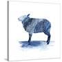 Cobalt Farm Animals III-Grace Popp-Stretched Canvas