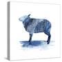 Cobalt Farm Animals III-Grace Popp-Stretched Canvas