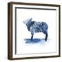 Cobalt Farm Animals III-Grace Popp-Framed Art Print