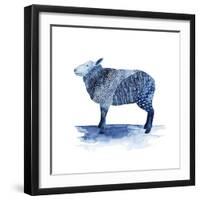 Cobalt Farm Animals III-Grace Popp-Framed Art Print