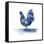 Cobalt Farm Animals IV-Grace Popp-Framed Stretched Canvas