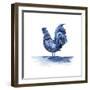 Cobalt Farm Animals IV-Grace Popp-Framed Art Print