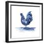 Cobalt Farm Animals IV-Grace Popp-Framed Art Print