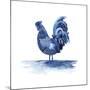 Cobalt Farm Animals IV-Grace Popp-Mounted Art Print