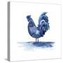 Cobalt Farm Animals IV-Grace Popp-Stretched Canvas