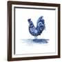 Cobalt Farm Animals IV-Grace Popp-Framed Art Print