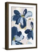 Cobalt Florals II-Isabelle Z-Framed Art Print