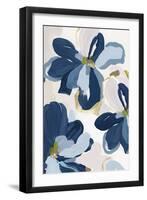 Cobalt Florals II-Isabelle Z-Framed Art Print