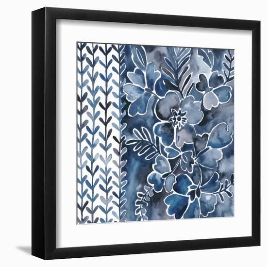 Cobalt Garden I-Chariklia Zarris-Framed Art Print