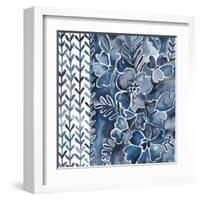 Cobalt Garden I-Chariklia Zarris-Framed Art Print