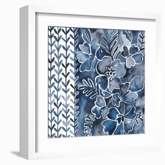 Cobalt Garden I-Chariklia Zarris-Framed Art Print