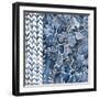 Cobalt Garden I-Chariklia Zarris-Framed Art Print