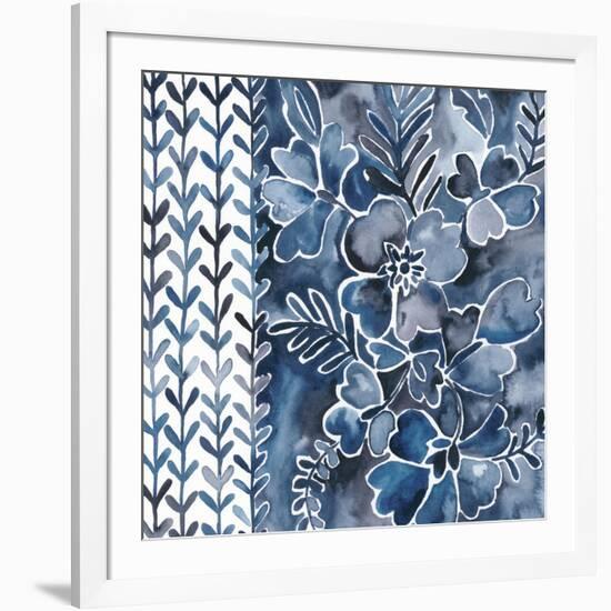 Cobalt Garden I-Chariklia Zarris-Framed Art Print