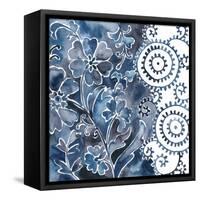 Cobalt Garden II-Chariklia Zarris-Framed Stretched Canvas