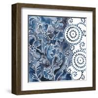 Cobalt Garden II-Chariklia Zarris-Framed Art Print