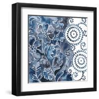 Cobalt Garden II-Chariklia Zarris-Framed Art Print