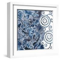 Cobalt Garden II-Chariklia Zarris-Framed Art Print