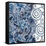 Cobalt Garden II-Chariklia Zarris-Framed Stretched Canvas