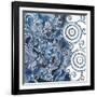 Cobalt Garden II-Chariklia Zarris-Framed Art Print