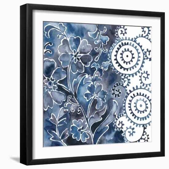Cobalt Garden II-Chariklia Zarris-Framed Art Print