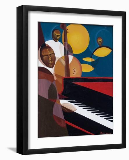 Cobalt Jazz, 2007-Kaaria Mucherera-Framed Giclee Print