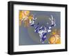 Cobalt Moose-Ricki Mountain-Framed Art Print