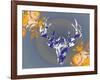 Cobalt Moose-Ricki Mountain-Framed Art Print