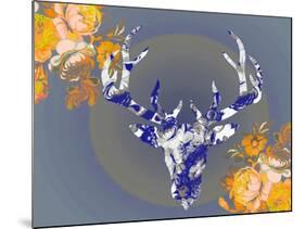 Cobalt Moose-Ricki Mountain-Mounted Art Print