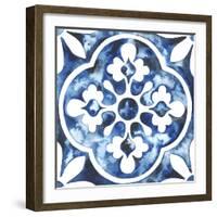 Cobalt Tile I-null-Framed Art Print