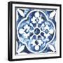 Cobalt Tile I-null-Framed Art Print