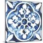 Cobalt Tile I-null-Mounted Art Print