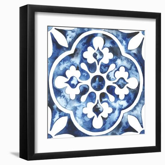 Cobalt Tile I-null-Framed Art Print